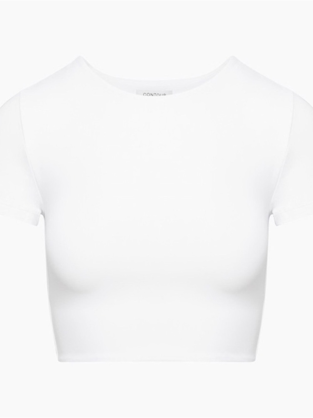 Aritzia Contour White Short Sleeve Crop Top